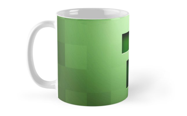 New Minecraft Creeper Face Ceramic Mug Coffee Cup